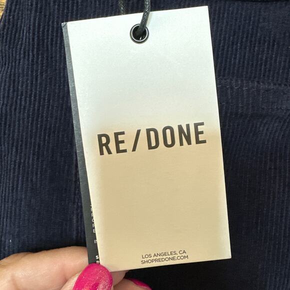 RE/DONE 70's Pocket Loose Flare in Navy Corduroy Size 30 NWT - Picture 8 of 11